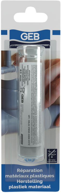 Mastic GEB spécial réparation pour plastiques 82mm