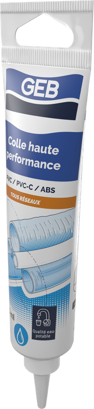 Colle haute performance GEB polyvalente pour assemblage de canalisations en PVC 50 ml