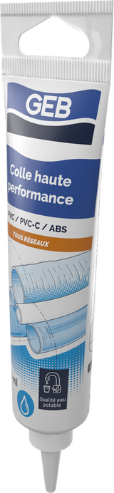 Colle haute performance GEB polyvalente pour assemblage de canalisations en PVC 50 ml