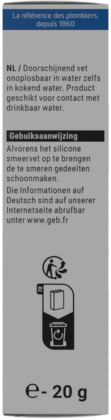 Graisse silicone GEB pour robinetteries tube 20g