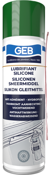 Lubrifiant anti-adhérent GEB 100% silicone aérosol 650 500 ml