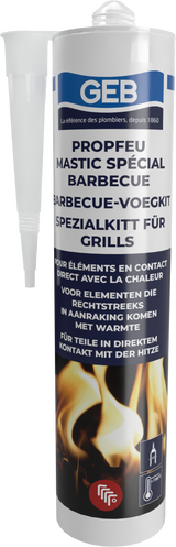 Mastic colle GEB Propfeu spécial barbecue pour les éléments réfractaires 310ml