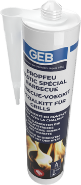 Mastic colle GEB Propfeu spécial barbecue pour les éléments réfractaires 310ml