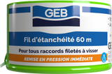 Fil d'étanchéité GEB 100% PTFE pour tous raccords à visser 60m