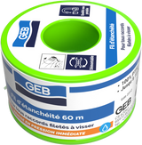 Fil d'étanchéité GEB 100% PTFE pour tous raccords à visser 60m