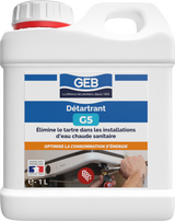 Détartrant G5 GEB élimine le tartre dans les installations d'eau chaude sanitaire 1L