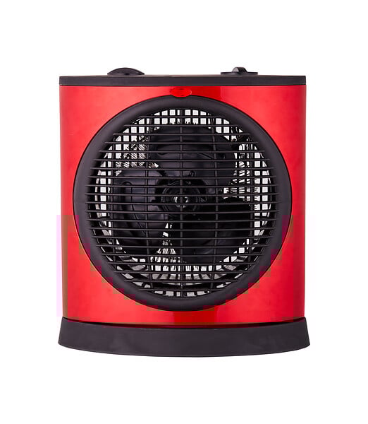 Radiateur soufflant extra-plat oscillant - Rouge - 2000W
