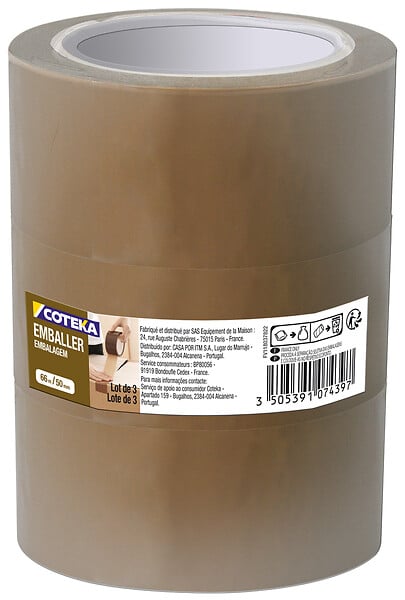 1074397 00 - Lot 3 rouleaux adhÃ©sifs embal