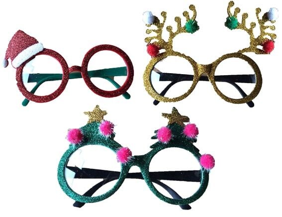 Paire de lunettes festive effet brillant