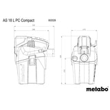 Aspirateur sans fil 18V AS 18 L PC Compact METABO  Pick+Mix (sans batterie ni chargeur)