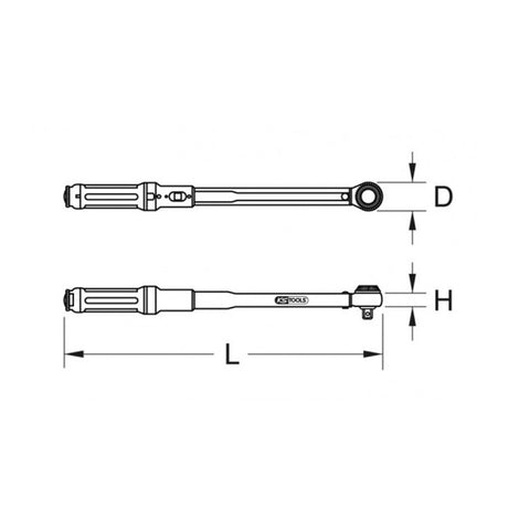 Clé dynamométrique Ergotorque Précision 1/2'', 60-320 Nm  - KS TOOLS - 516.1472