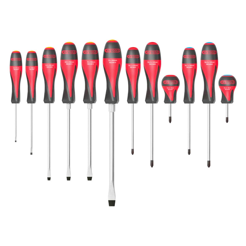 Jeu de 12 tournevis ULTIMATE, Fente - PH - PZ  - KS TOOLS - 922.6080