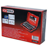 Coffret de douilles traversantes de 5 à 14mm et embouts de vissage 1/4, 31 pcs  - KS TOOLS - 918.3050