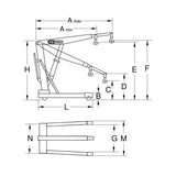 Grue mobile pliante standard, 1t  - KS TOOLS - 161.0020
