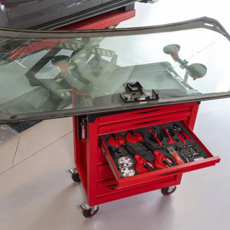 Servante RACING 7 tiroirs + composition pare brise, 232 pcs  - KS TOOLS - 855.7232