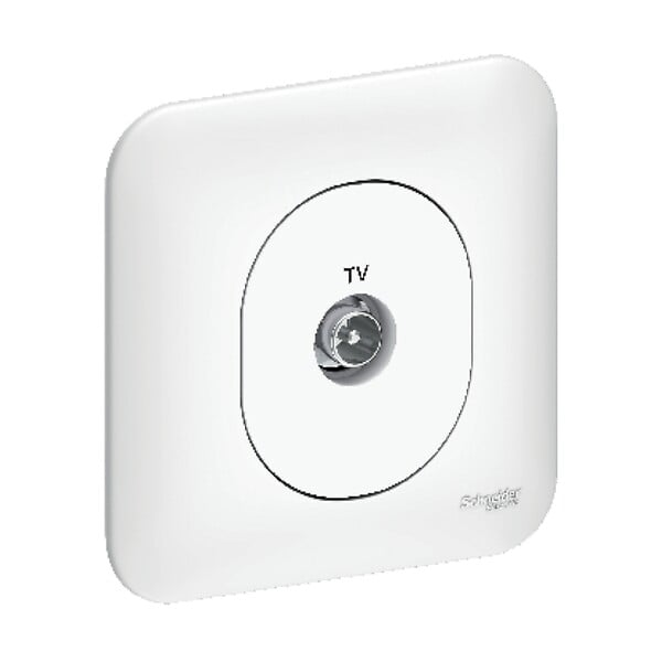 Ovalis - Prise TV - Blanc