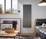 Radiateur vertical à inertie active Fontea - Fonte - Gris - 1000W