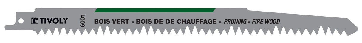 Tivoly   Lame de scie sabre -Pour élagage et bois de chauffage -Attache universelle  L: 230 / H: 210 / Mixte