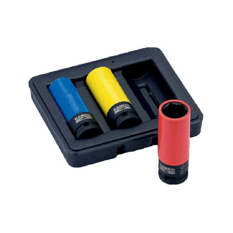 Coffret 3 douilles choc roues BAHCO - BWSS12P3