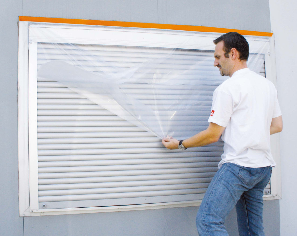 Bâche Façadier Adhésive (Lisière 38mm) - P736 Transparent 20m x 550mm