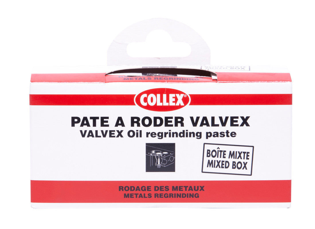 Collex pâte à roder GEB VALVEX pour robinets, vannes, clapets Pot de 65g de gros grain 120 + un pot de 65g de grain fin 240