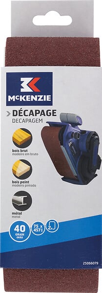 Bande abrasive sans fin - Lot de 2 - 75x457mm