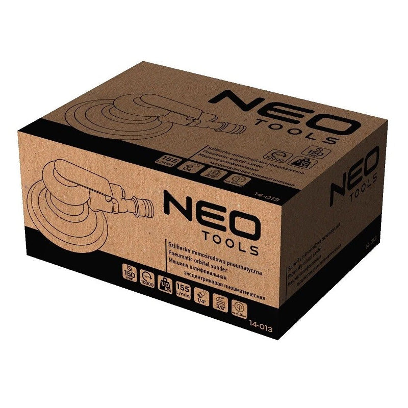 Ponceuse orbitale pneumatique 150 mm, système d'aspiration - NEO TOOLS - 14-013