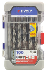 Tivoly   100 forets métaux HSS taillés meulés pointe en croix Ø 1 à 13mm