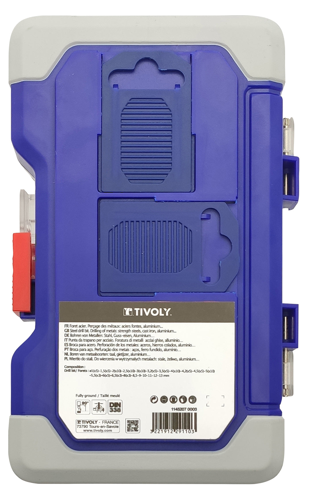 Tivoly   100 forets métaux HSS taillés meulés pointe en croix Ø 1 à 13mm