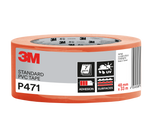 3M™ P471R - PVC Souple Adhésif Tous Travaux Qualité Professionnelle 33x48mm Orange 33m x 48mm