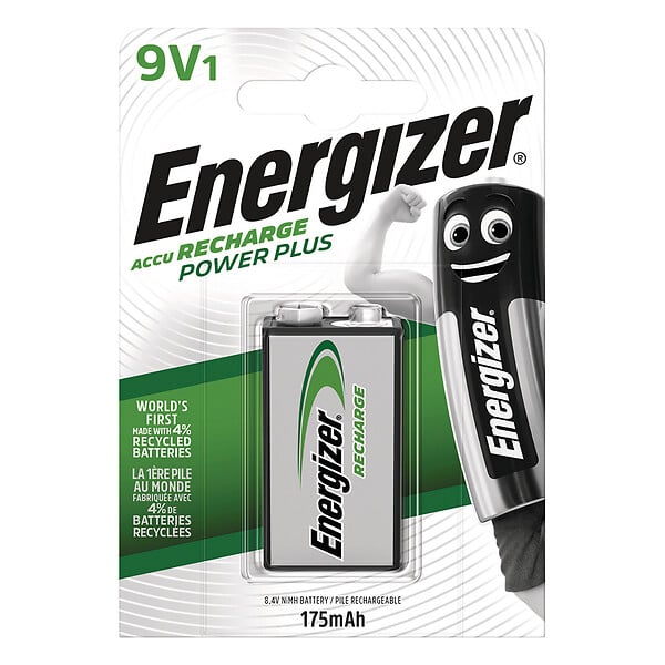 1 Pile rechargeable 9V HR22 175mAh Power Plus
