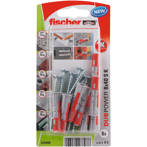 534998 - Blister de 8 chevilles tous ma