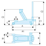 Cric rouleur FACOM DL.3CLP - compact - extra-plat - 2 tonnes
