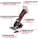 Mini scie circulaire sans fil TE-CS 18/89 Einhell