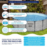 Piscine steelpromax - 488x122 avec pompe
