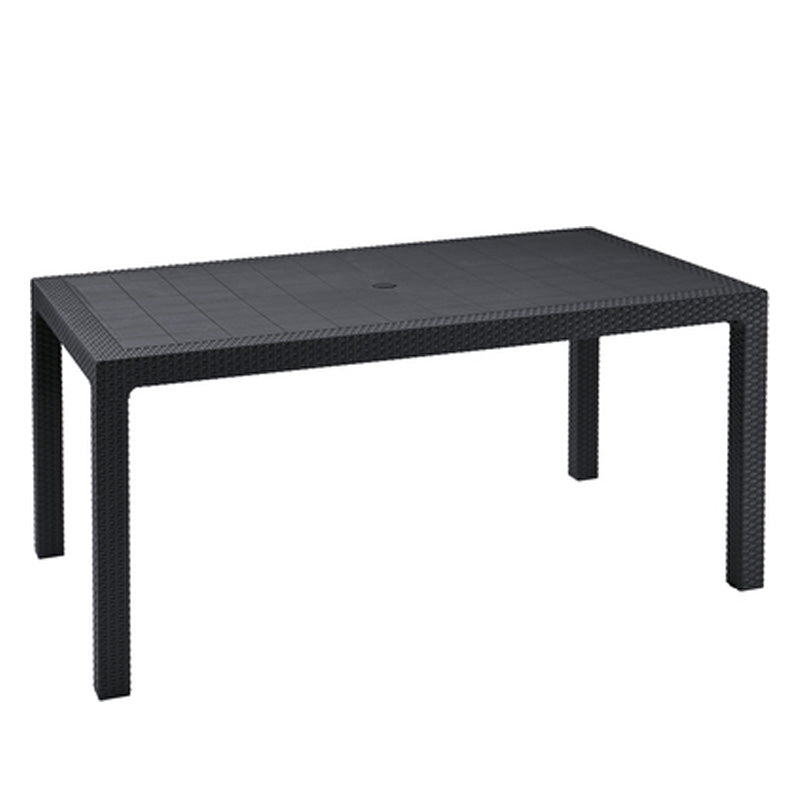 Table de jardin Melody - 160x94x74cm en résine gris anthracite -  KETER