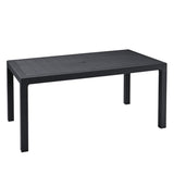 Table de jardin Melody - 160x94x74cm en résine gris anthracite -  KETER