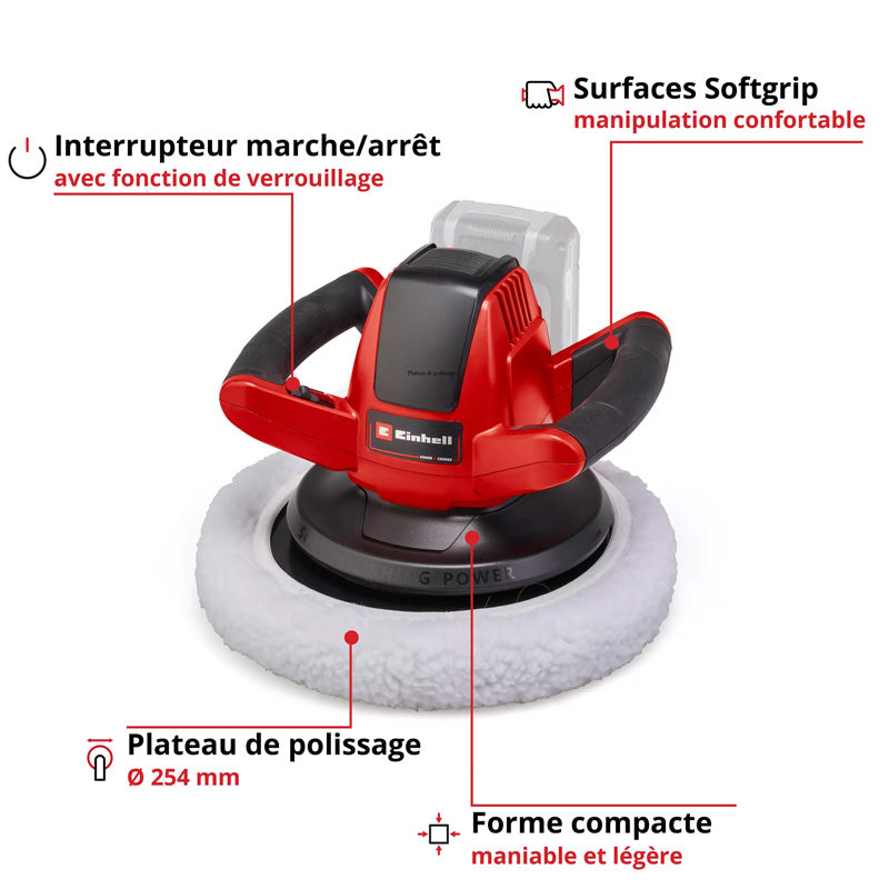 Polisseuse carrosserie sans fil CE-CB 18/254 Einhell