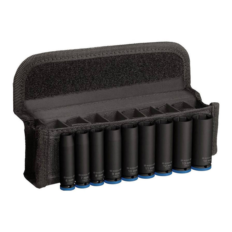 Set 9 Douilles  BOSCH Impact PRO M 6,7,8,9,10,11,12,13,14 50M 1/4"