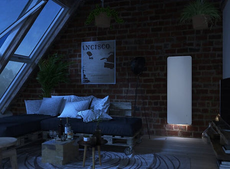 Radiateur double corps de chauffe vertical Hekla - Blanc - 1500W