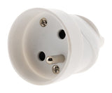 Fiche électrique femelle 2 pôles + terre 16A. couleur blanc