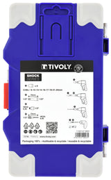 Tivoly   12 pièces- 9 Douilles à choc Ø 8 à 24mm + 2 adaptateurs + 1 rallonge -IMPACT