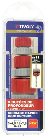 Tivoly   LOT DE 3 BUTEES DE PROFONDEUR TECH  PR FORET 3-5/5-8/8-12MM