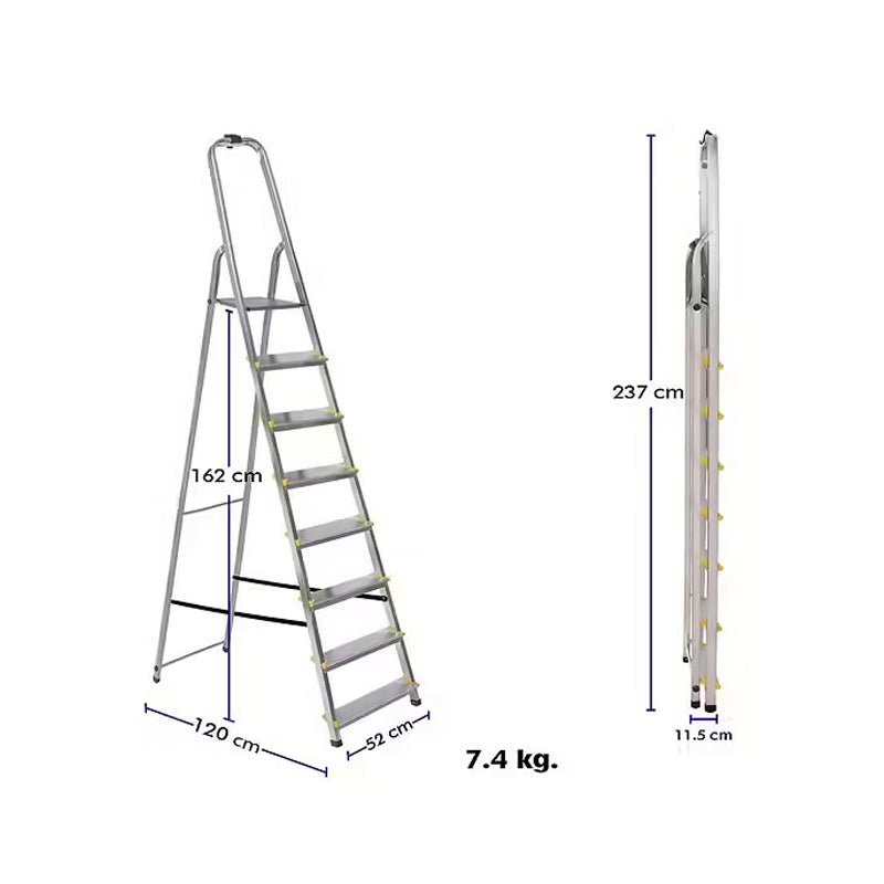 Escabeau simple en aluminium 8 marches - DRABEST - ESCA362