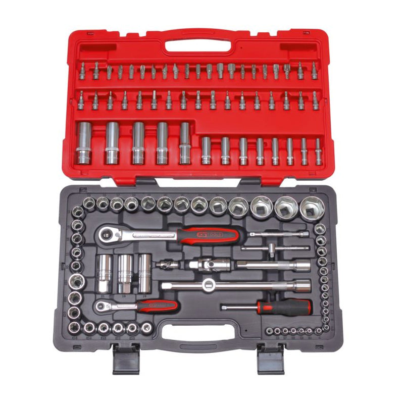 Coffret de douilles et accessoires ULTIMATE 1/4'' - 1/2'', 111 pièces KS TOOLS - 922.0711