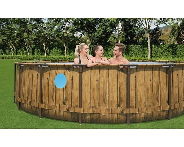 BESTWAY - Piscine tubulaire Power Steel - Ronde - D549xH122cm