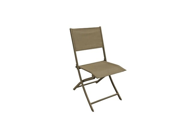 S9009.1 taupe - Chaise de jardin pliante acier