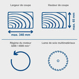 Scie à onglet radiale SCHEPPACH HM90MP Ø216 mm