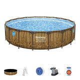 BESTWAY - Piscine tubulaire Power Steel - Ronde - D549xH122cm