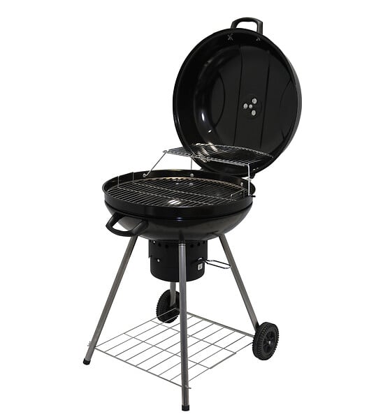 Barbecue Charbon sur Chariot Bicook – Grande Grille – Réglable en Hauteur – Idéal 8 Personnes